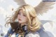 Anime girl with blonde hair and angel wings.